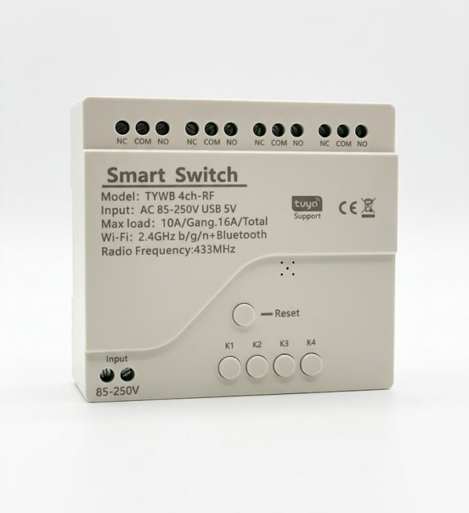 Módulo Smart Switch 4 Canales (RF+Wi-Fi)